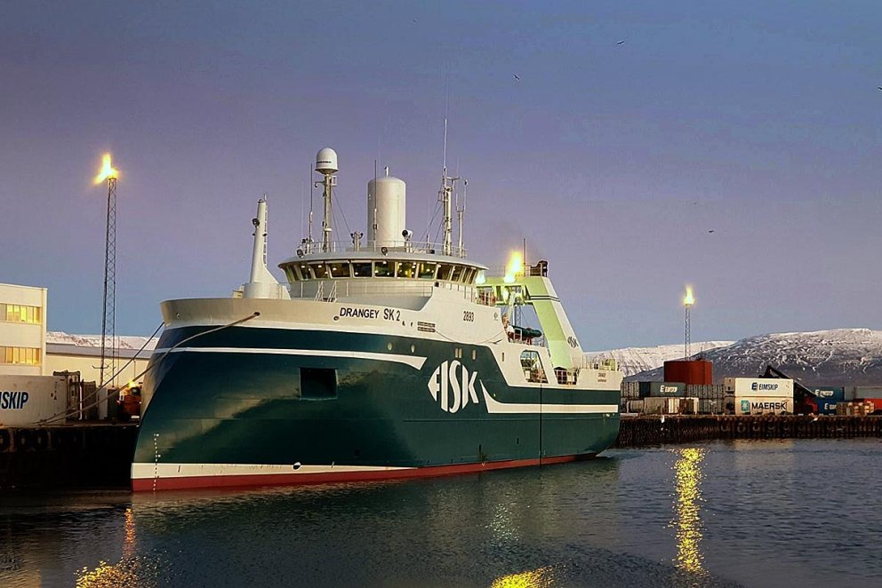 Drangey SK2 í höfn. MYND AF FIS.IS