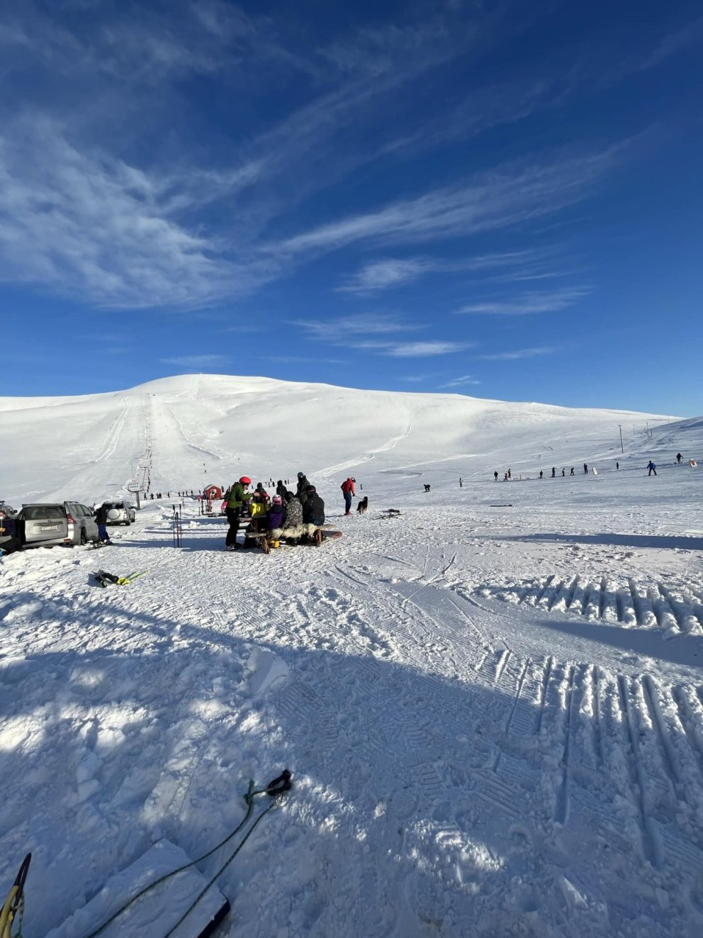Skíðasvæði Tindastóls á góðum degi. Mynd tekin af Facebook-síðun skíðasvæðisins.