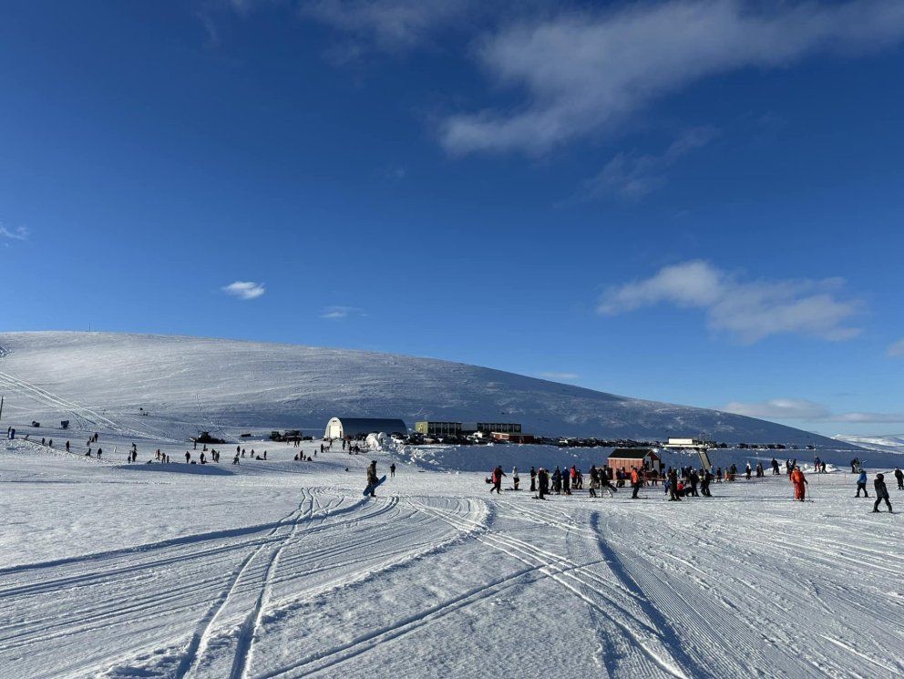 Skíðasvæði Tindastóls. MYND.SIGURÐUR HAUKSSON