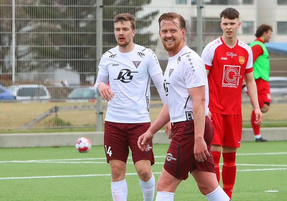 Dominic Furness var kátur með frammistöðu sinna manna. MYND: ÓAB