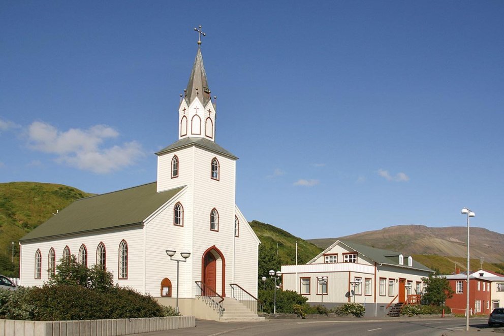 Sauðárkrókskirkja sumarið 2008. MYND: ÓAB