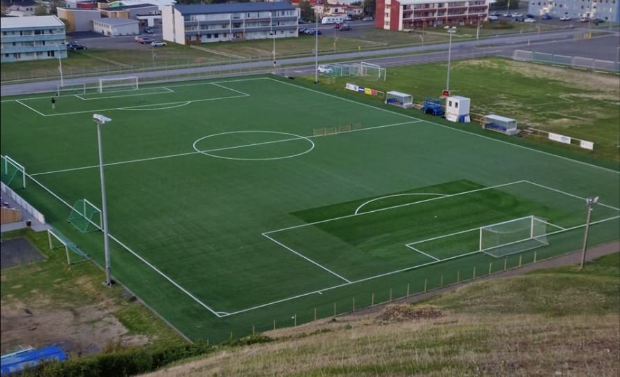 Gervigrasvöllurinn á Króknum. Mynd: Dammi