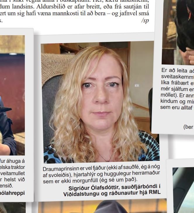 Snippuð mynd af Bændablaðinu