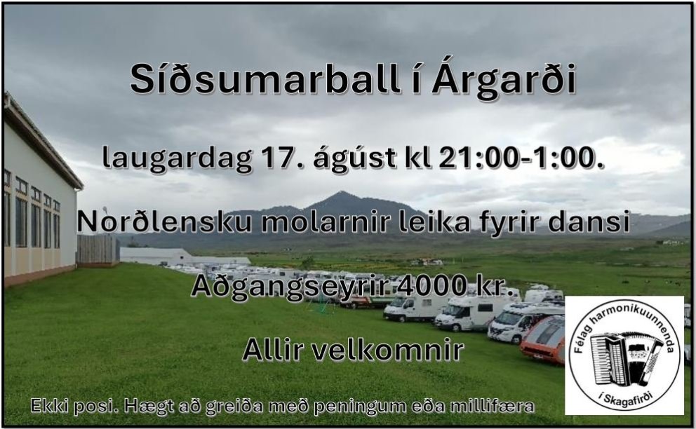 Síðsumarsball í Árgarði 17. ágúst