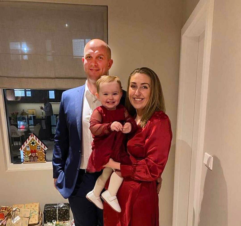 Matthías og Sveinbjörg með Ragnheiði. MYND AÐSEND