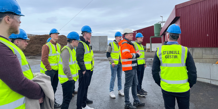 Frá heimsókn í Steinullarverksmiðjuna. MYND AÐSEND