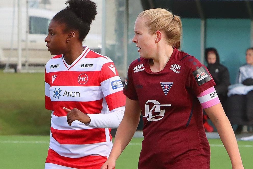 Bryndís Rut fyrirliði í leik fyrir nokkrum sumrum. MYND: ÓN