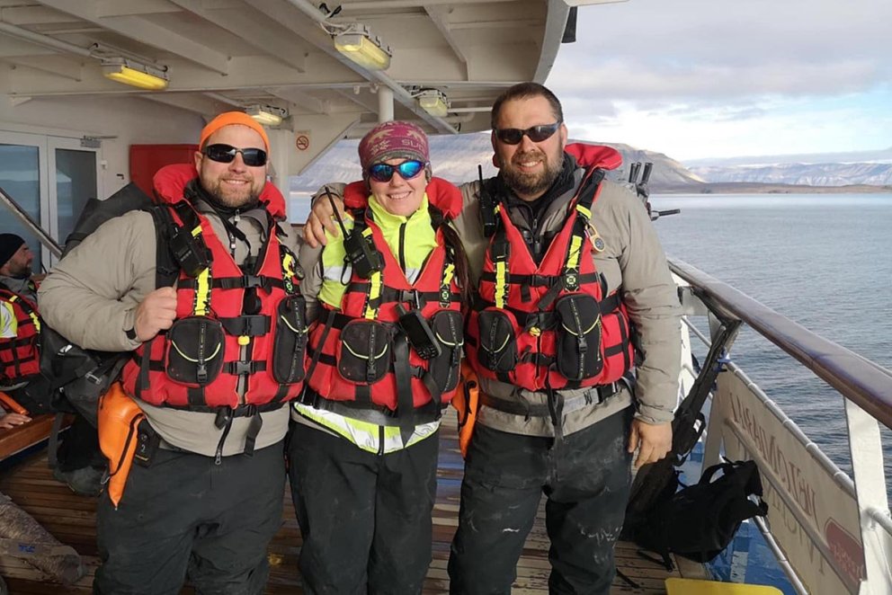 Í fullum skrùða um borð í Ocean Diamond 2022 Albert Ásta, Maggi. MYNDIR FRÁ MAGGA