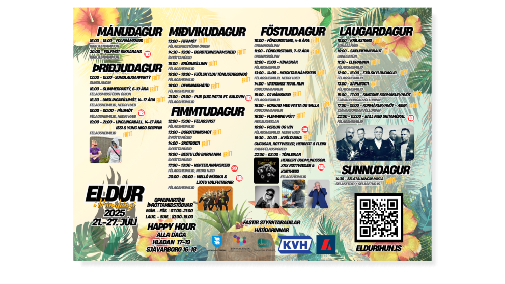 Dagsskráin er mikil og góð.