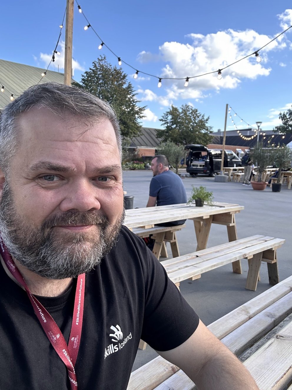 Hrannar milli tarna á EuroSkills. MYND AÐSEND