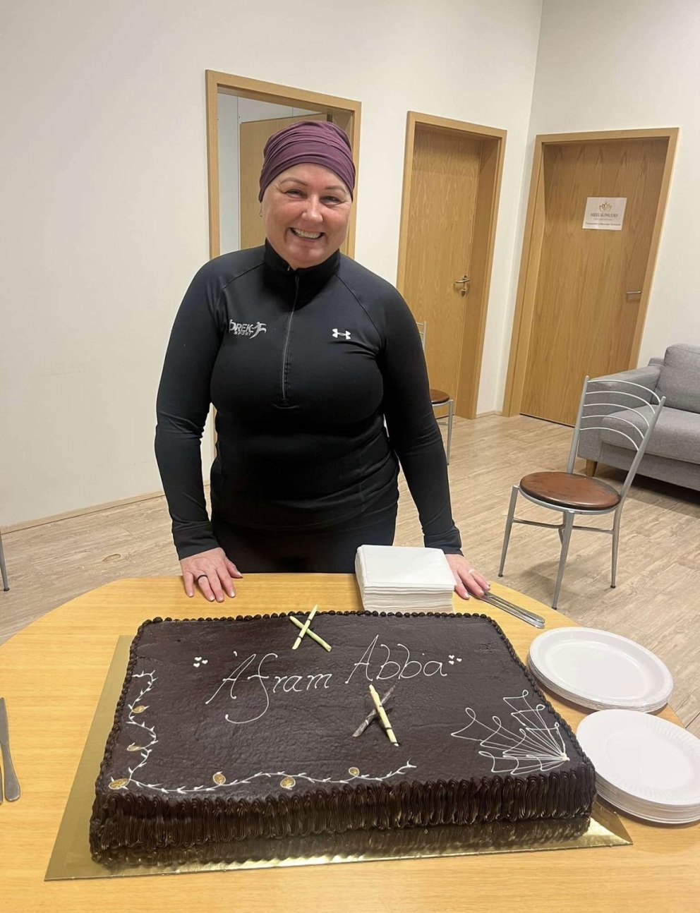 Abba í Þreksport þegar stöðin var með styrktaræfingu þar sem um 100 manns mættu til að leggja henni lið. MYNDIR AÐSENDAR