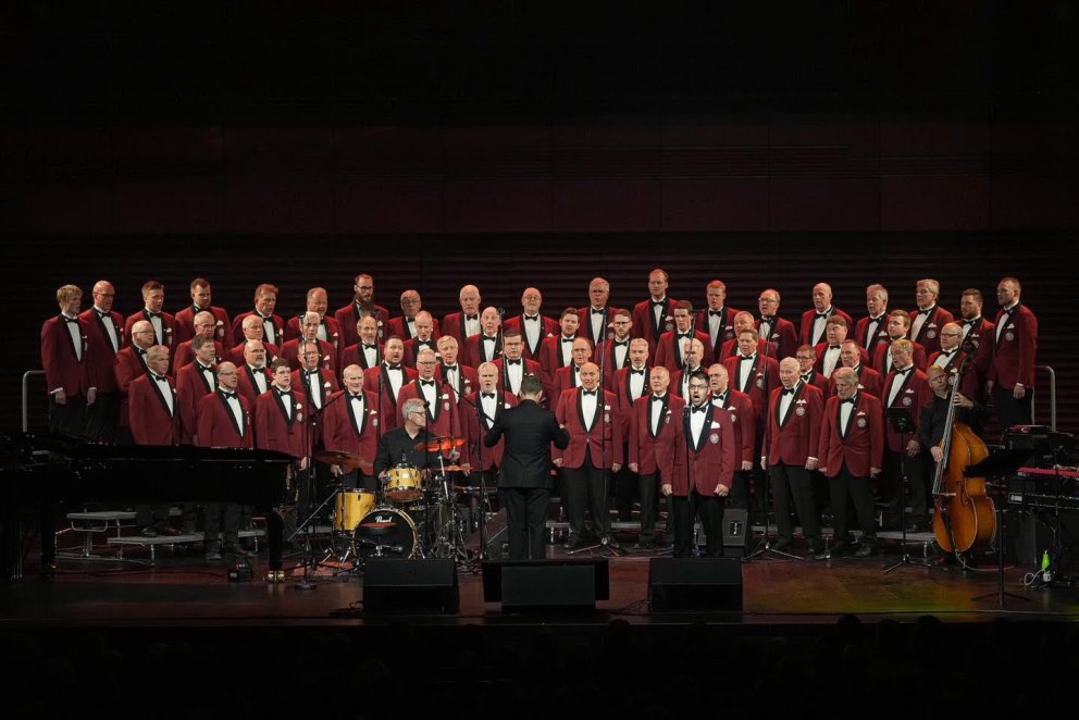 Hér má sjá Guðmund á Hóli syngja í Hörpu í haust. MYND MUMMI LÚ