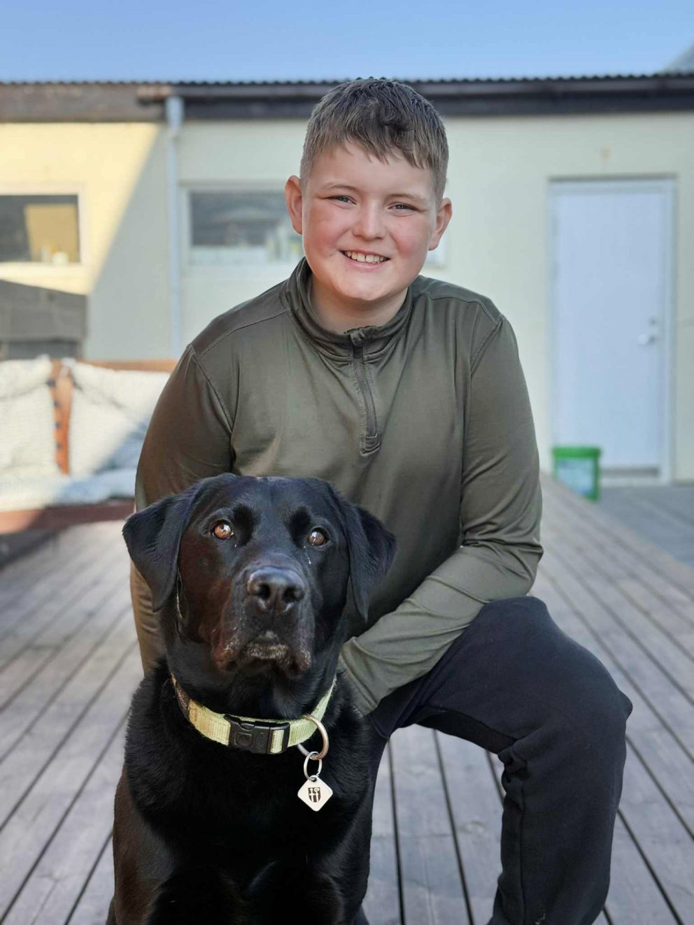 Patrekur Snær ásamt Tinna. Fyrir ættfræðiþyrsta þá er Patrekur sonur hjónanna Jóns og Lenu. Jón er útfararstjórinn á Króknum og Lena er sjúkraþjálfari. Patrekur á einnig bróðir sem heitir Magnús Elí. MYND AÐSEND