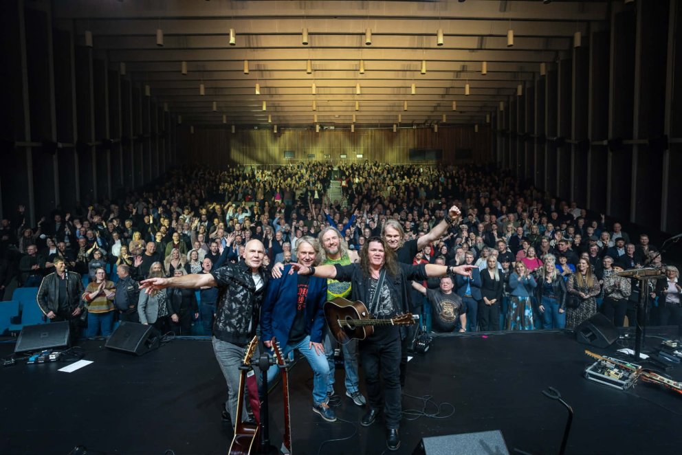 Gilduliðar fyrir framan aðsáendur sína. MYND AÐSEND