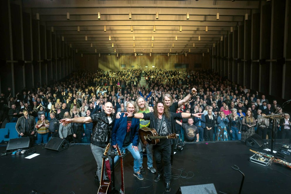 Gildran að nýloknum frábærum tónleikum í Háskólabíói. MYNDIR AÐSENDAR