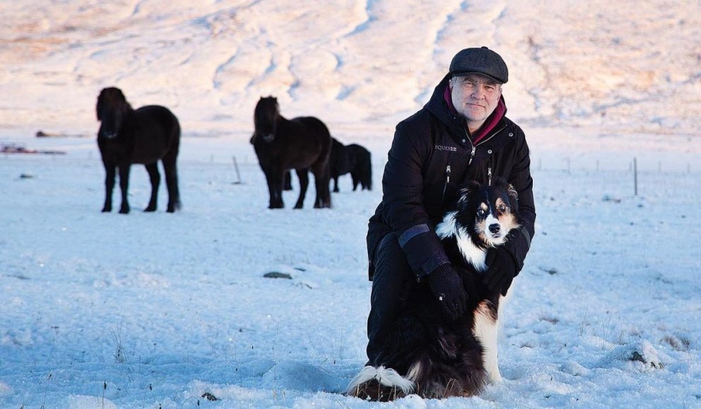 Hinrik Már í sveitinni. MYND: GG