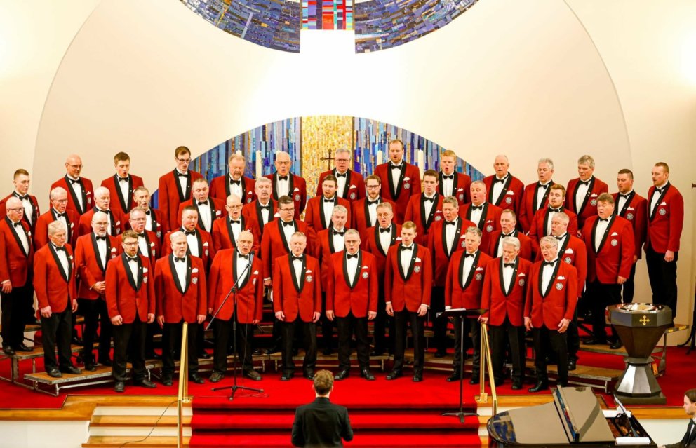 Heimismenn í Háteigskirkju. Mynd: Morgunblaðið/Hulda Margrét.