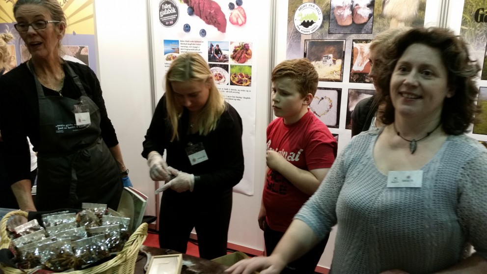 Það var nóg að gera á skagfirska básnum á Local food á Akureyri um síðustu helgi.