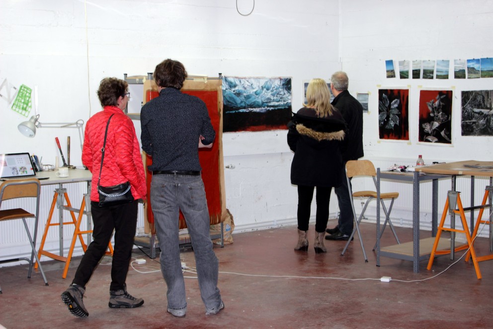 Frá opnu húsi í Nes Listamiðstöð 25. október sl. Ljósm./ KSE