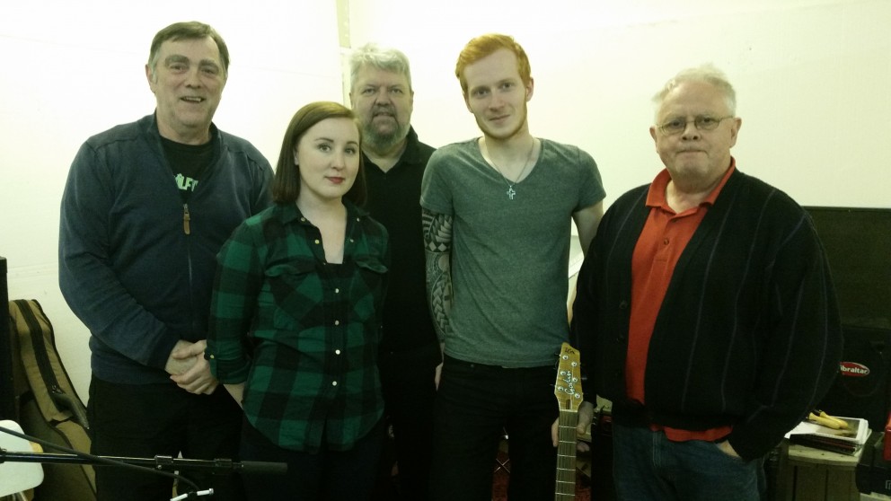 Hluti af hópnum sem stendur fyrir tónleikunum. Mynd: KSE