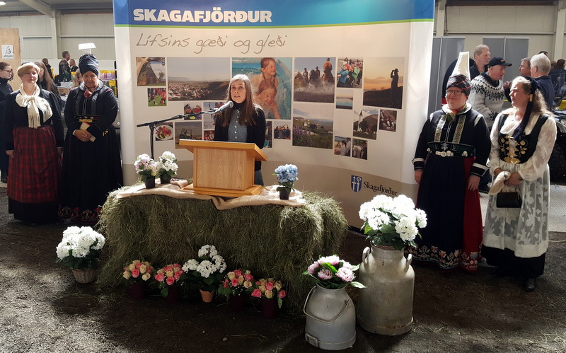 Katrín Jakobsdóttir, forsætisráðherra Íslands, við setningu Sveitasælu 2018. Mynd: PF.