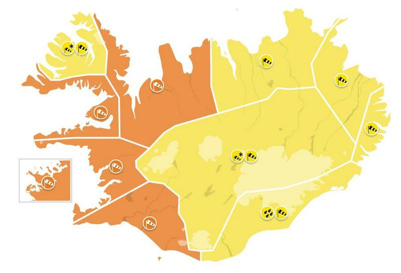 Búist við ofsaveðri, suðaustan og sunnan 25-30 m/s