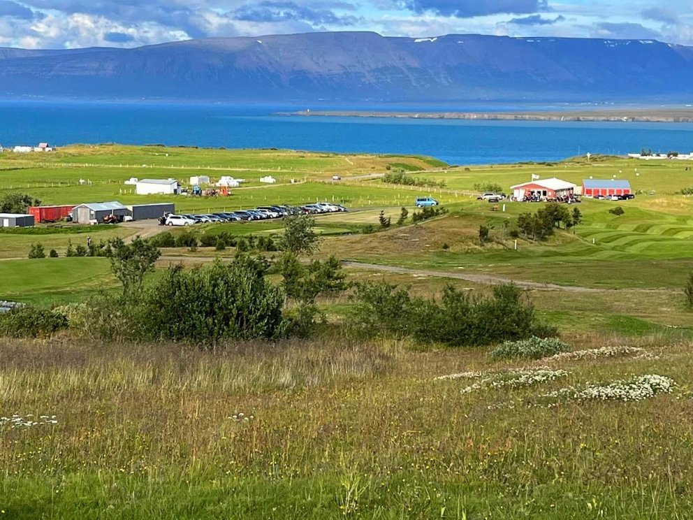 Séð yfir hluta af Hlíðarendavelli. MYND: Sigríður Svavarsdóttir formaður GSS