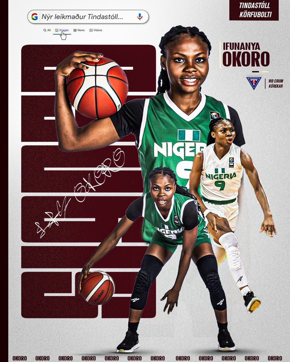 Nýi leikmaðurinn í mfl. kvenna, Ifunanya Okoro. MYND TEKIN AF FACEBOOK-SÍÐU KKD TINDASTÓLS.