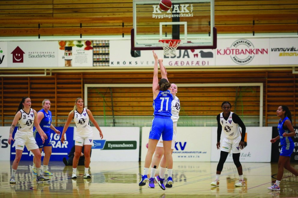 Tindastólsstelpur gegn Stjörnunni. MYND AF FACEBOOK-SÍÐU KKD. TINDASTÓLS.