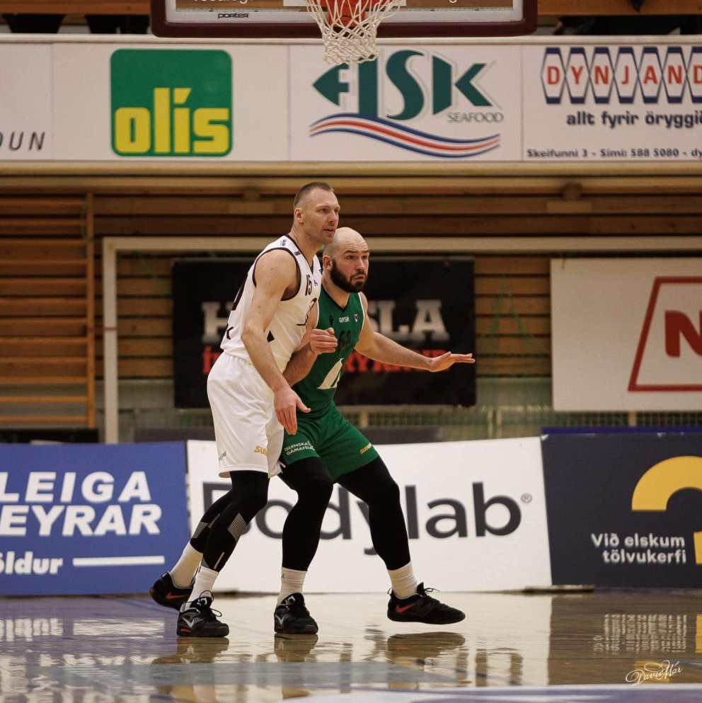 Drungilas stigahæsti leikmaður Tindastóls á móti Haukum. MYND: DAVÍD MÁR
