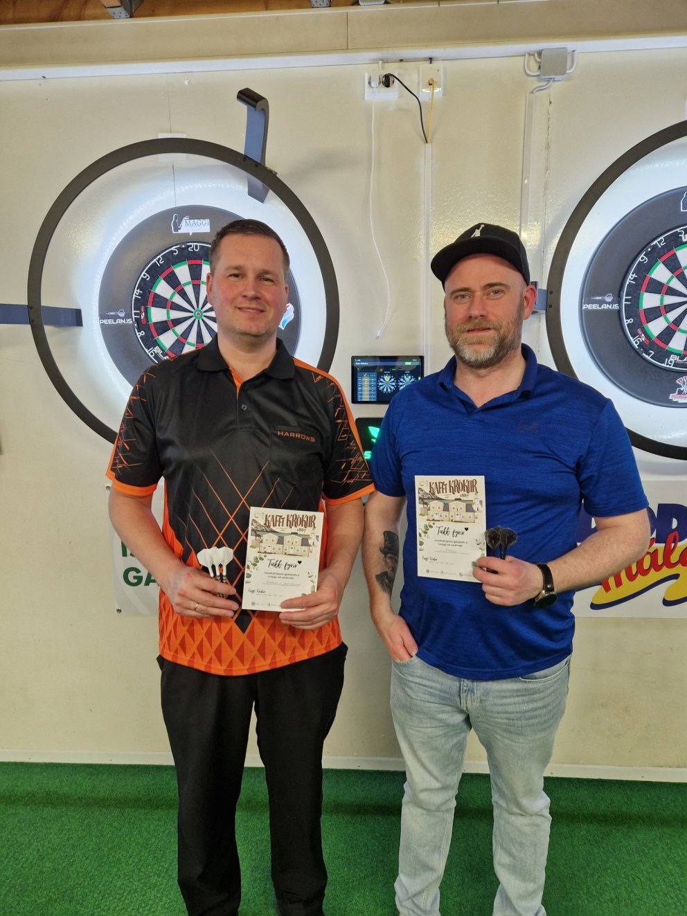 Þórður Ingi og Jón Oddur. MYND:PÍLUKASTFÉLAG SKAGAFJARÐAR.