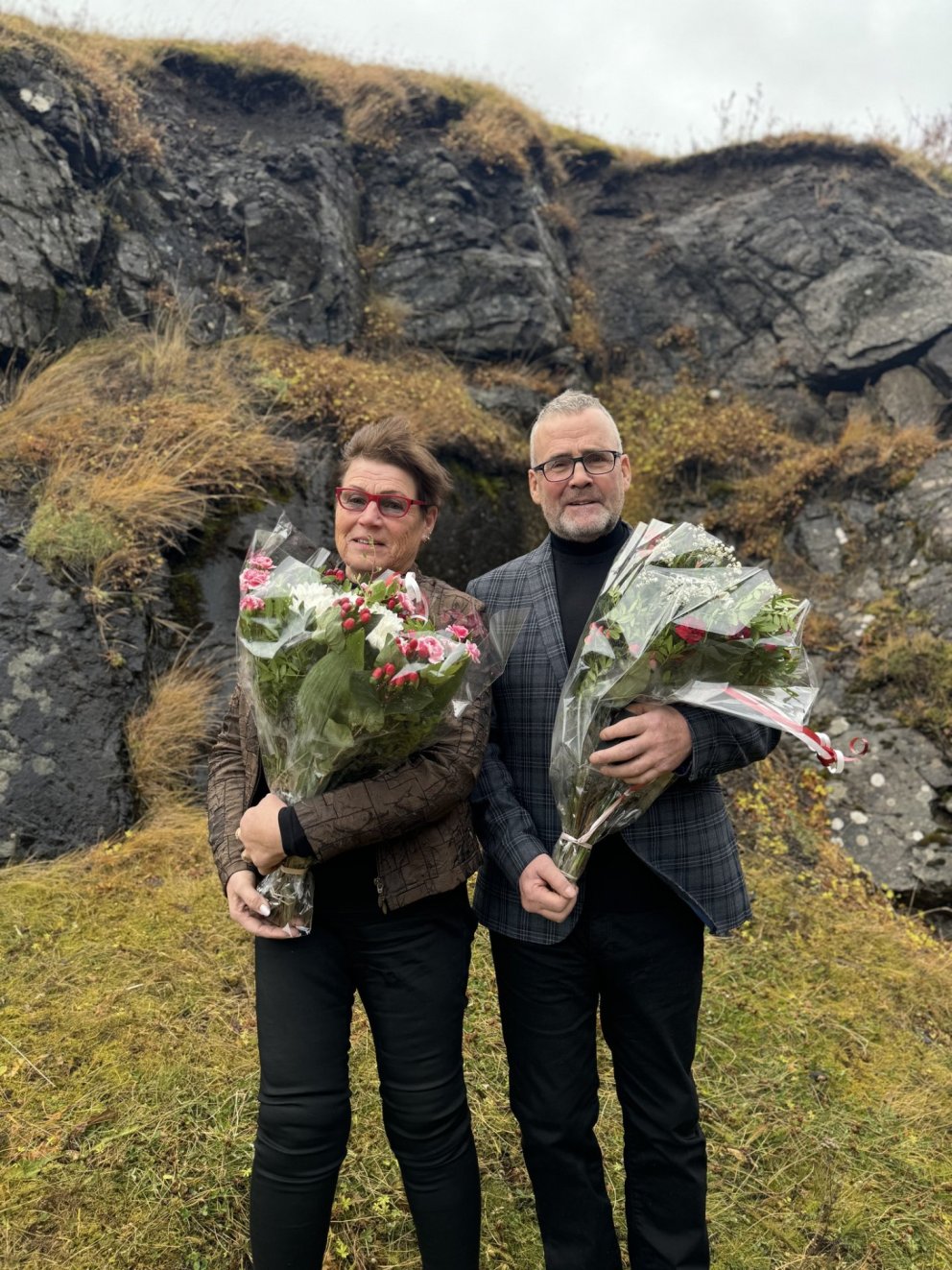 Jónína Stefánsdóttir og Guðmundur Sveinsson. MYND LH
