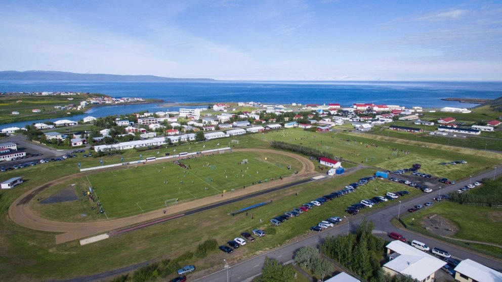 Keppnissvæðið á Blönduósi. Mynd tekin af Facebook-síðu Smábæjaleikanna.