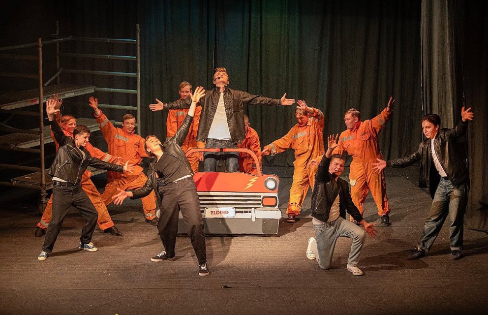 Frá sýningu unglingastigs Húnaskóla á Grease. MYNDIR: RÓBERT DANÍEL