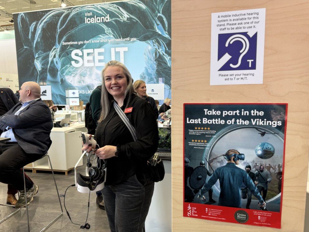 Freyja Rut á sýningunni í Berlín. Mynd tekin af Facebook-síðu MN.