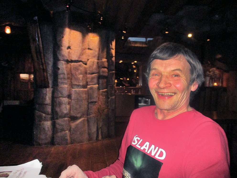 Valli alveg eldhress í Eyvindarstofunni fyrir nokkrum árum. MYND AF FACEBOOK