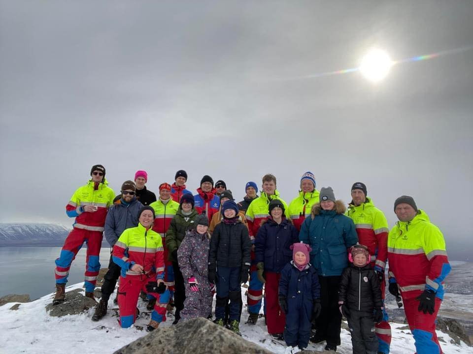 Glaðbeitt björgunarsveitarfólk. Mynd: fb. Skagfirðingasveit.