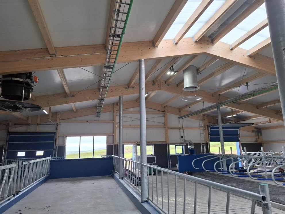 Svona er fjósið að innan. Mynd:Aðsend.