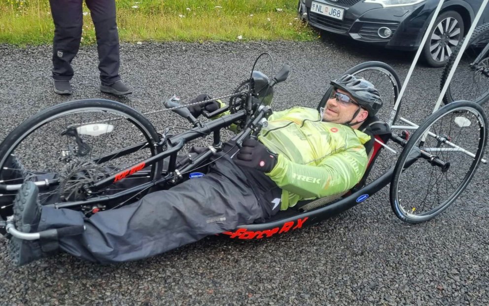 Magnús var brattur á ferðalaginu. Mynd: hmj