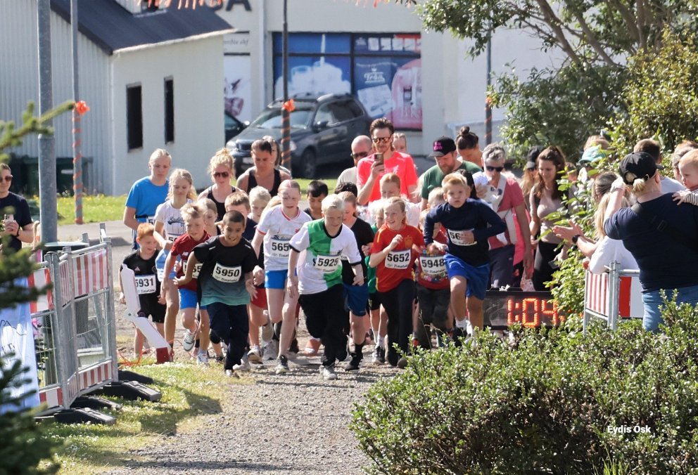 Frá fjölskylduhlaupi á Eldi í Hún. Mynd: Eydís Ósk.