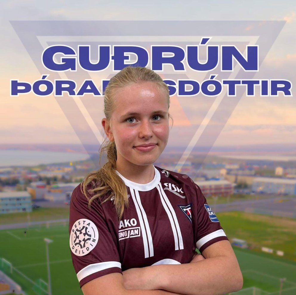 Guðrún Þórarinsdóttir mætt á Krókinn. Mynd: Davíð Már