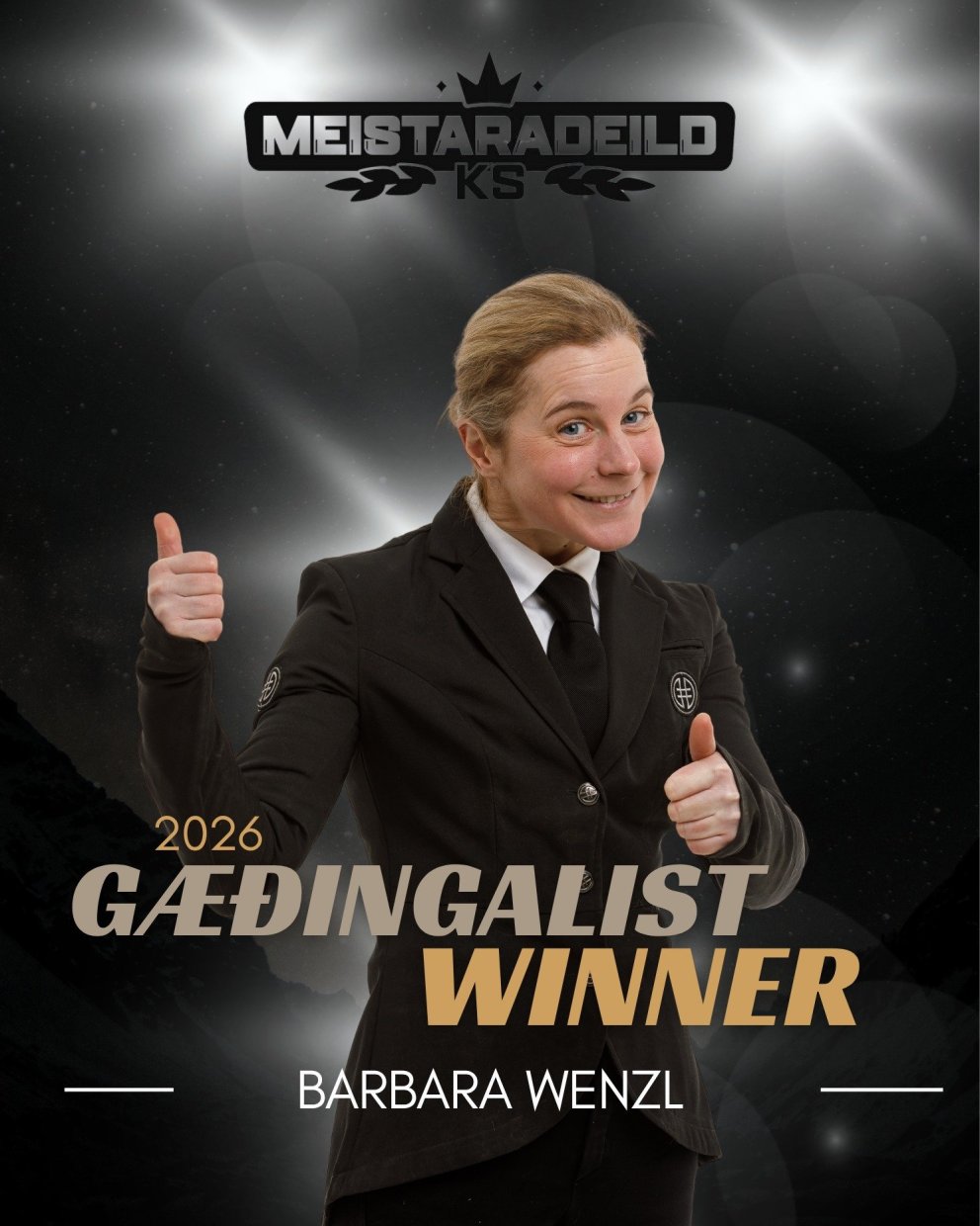 Barbara sigurvegari gærkvöldsins. MYND FACEBOOK