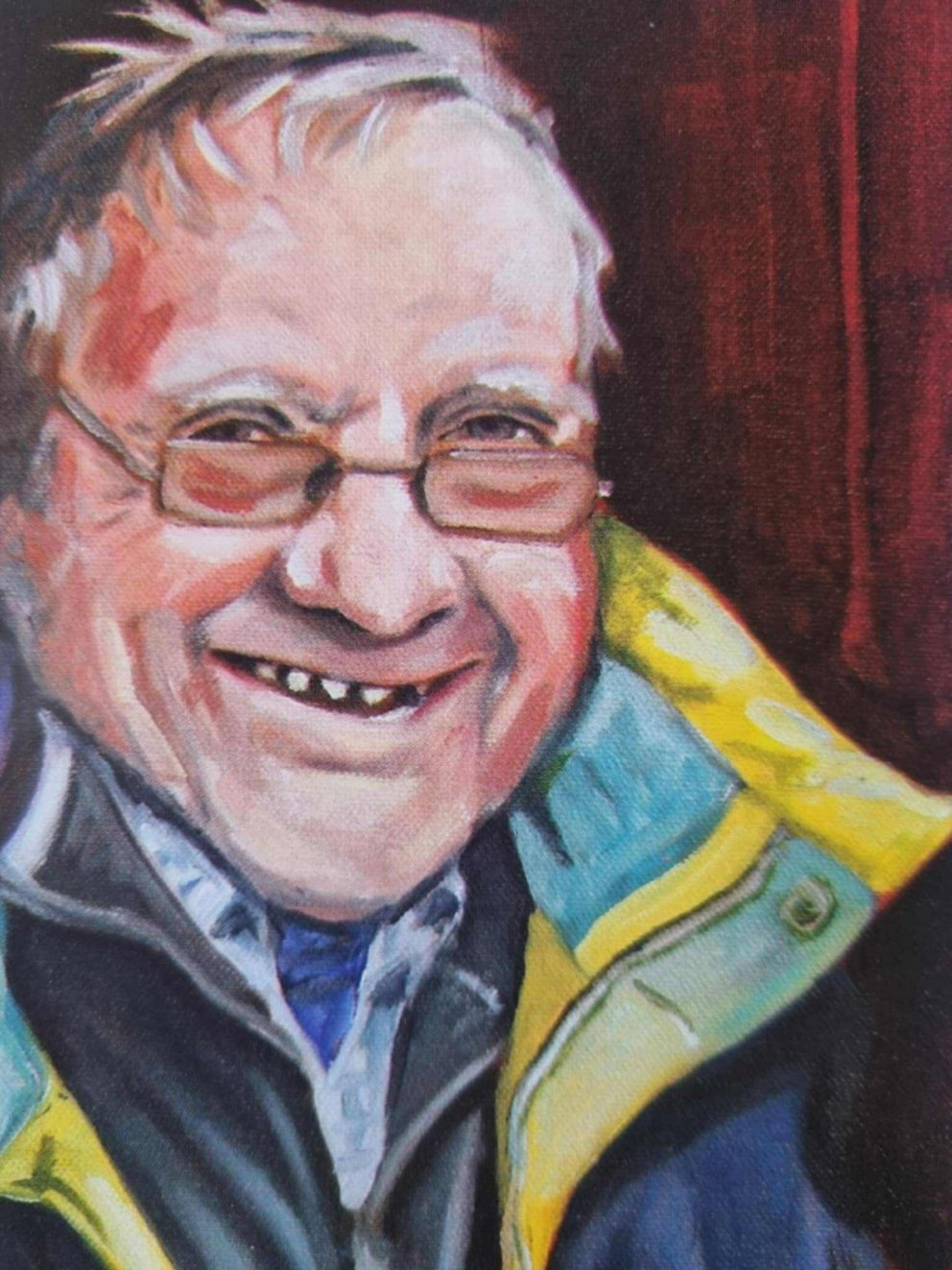 Málverk af Stefáni Hrólfssyni málað af Hallrúnu Ásgrímsdóttur.