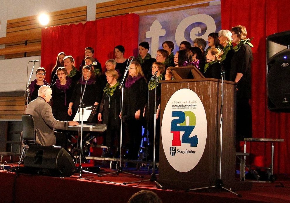 Frá skemmtidagskrá á atvinnulífssýningunni Lífsins gæði og gleði árið 2014. MYND: ÓAB