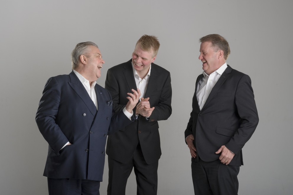 Kristján Jóhannsson, Árni Geir Sigurbjörnsson og Óskar Pétursson eru Norðlensku tenórarnir sem stíga á svið í Menningarhúsinu Miðgarði nk. laugardag. Ljósm./Viðburðarríkt ehf.