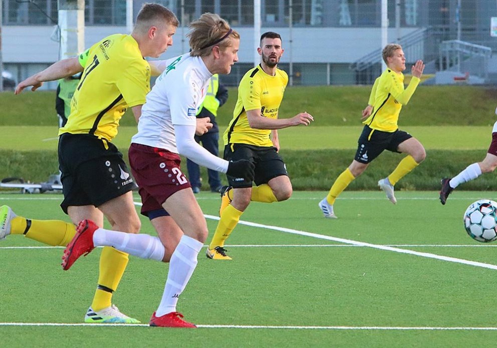 Addi Ólafs á fullri ferð í leiknum í dag. MYND: ÓAB