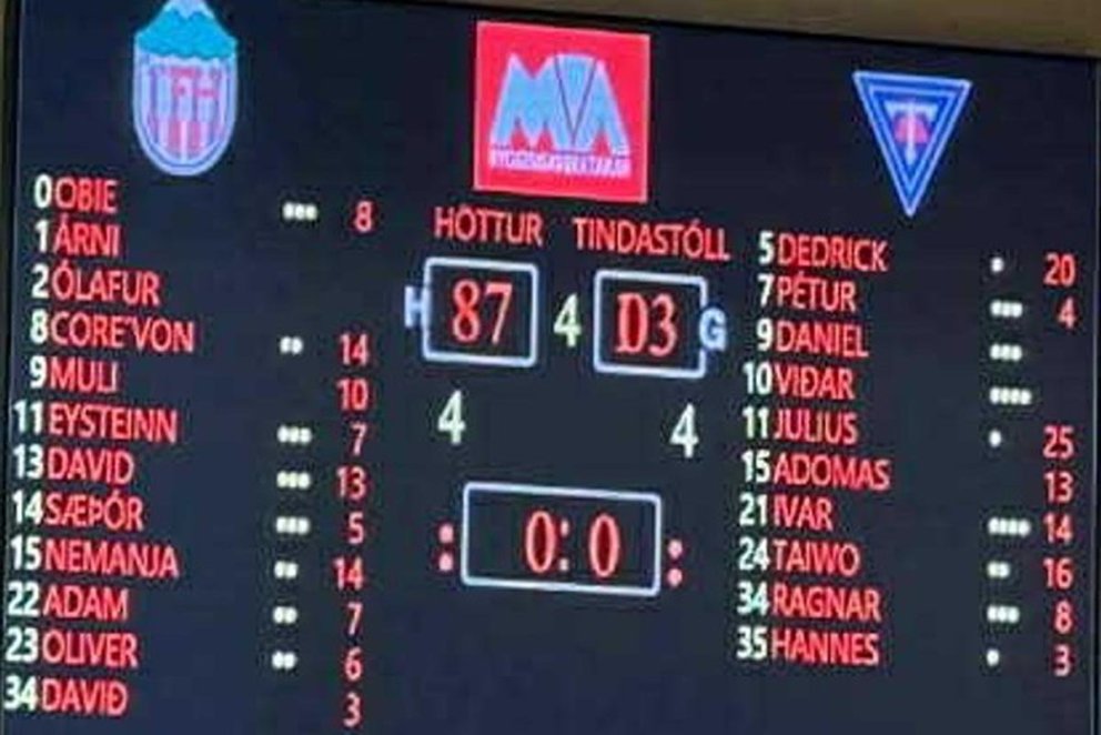 Stigataflan að loknum leik fyrir austan. MYND AF KARFAN.IS