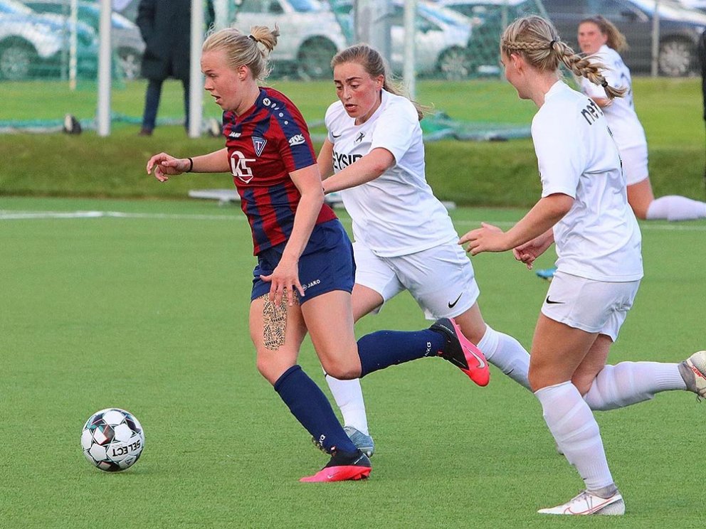 Aldís María gerði fyrsta markið í kvöld og lagði annað upp. MYND: ÓAB