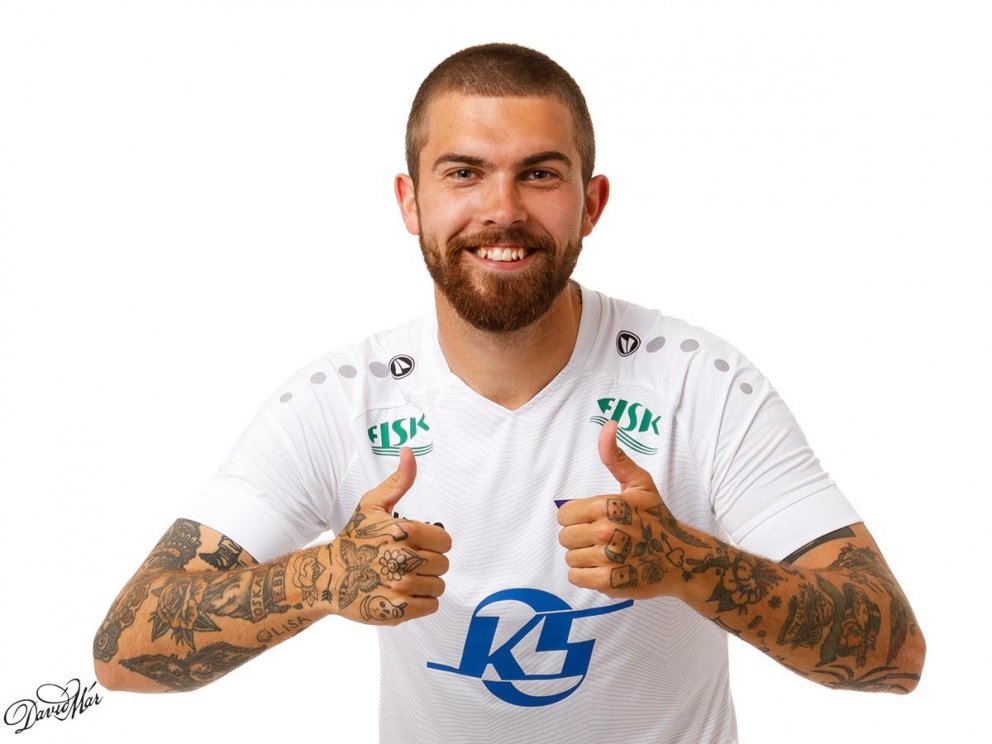 Anton í stuði í myndatöku. MYND: DAVÍÐ MÁR