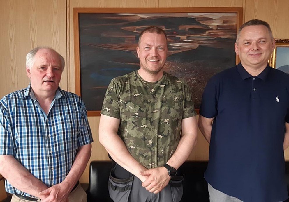Ný stjórn Ámundakinnar. Frá vinstri: Jón Gíslason varaformaður, Guðmundur Haukur Jakobsson formaður og Pétur Friðjónsson ritari. MYND: JÓHANNES TORFASON